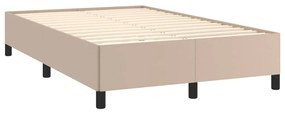 Estrutura de cama sem colchão 120x190cm couro artif. cappuccino