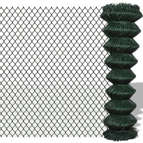 vidaXL Cerca de arame 1,5x15 m aço verde
