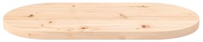 Tampo de mesa oval 80x40x2,5 cm madeira de pinho maciça