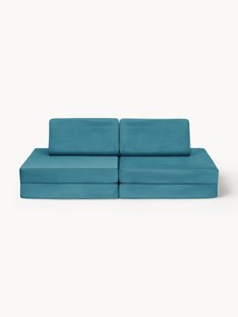 Sofá de brincar modular para crianças em veludo artesanal Mila