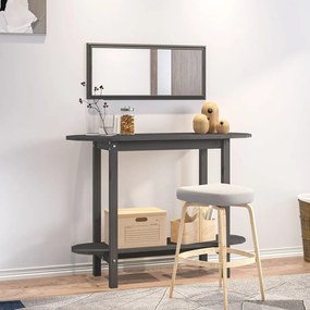 Mesa consola 110x40x80 cm madeira de pinho maciça cinzento