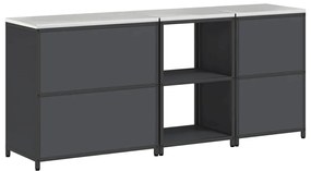 Conjunto de Armazenamento de Cozinha 3 pcs Antracite