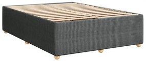 Cama com molas/colchão 140x200 cm tecido cinzento-escuro