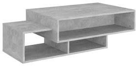 Mesa de centro 105x55x32 cm contraplacado cinzento cimento