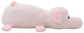 80242 vidaXL Porco de peluche cor-de-rosa