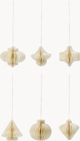 Ornamentos de Natal artesanais Comb, conjunto de 6