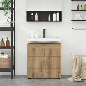vidaXL Gabinete para lavatório de banheiro TULUM carvalho artisiano