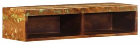 Armário de TV para parede 80x30x19 cm madeira recuperada maciça
