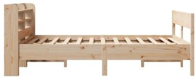 Cama sem colchão 140x190 cm madeira de pinho maciça