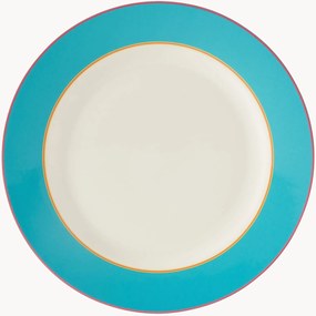 Prato marcador em porcelana fina Calypso Turq Round