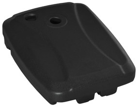 Outsunny Base de Chapéu de Sol com 2 Rodas Preenchível com Água 60kg Areia 68kg Misto 75kg Suporte de Chapéu de Sol para Jardim Pátio Terraço 80x60x15cm Preto