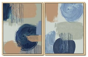 Pintura Dkd Home Decor Abstrato (60 X 4 X 80 cm) (2 Pcs)