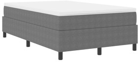 Cama Box Spring com Colchão Cinza Claro 120x200 cm Tecido de Veludo Co