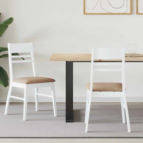 vidaXL Cadeiras de Jantar 2 pcs Branco 43 x 54 x 89 cm