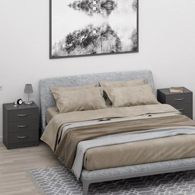 Conjunto de 2 Mesas de cabeceira Eloise 54x39x28cm antracite