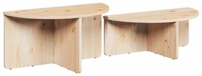 Mesa de centro 2 pcs Natural 79 x 39.5 x 40 cm