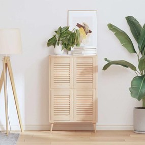 Portas de armário 4 pcs com design de persiana pinho maciço