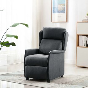 Cadeira Recliner Cinza Escuro em Tecido