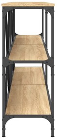 Mesa consola 200x30x75 cm deriv. madeira/ferro carvalho sonoma