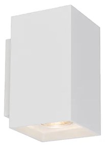 Candeeiro de parede moderno branco quadrado 2 luzes - Sandy Design,Moderno