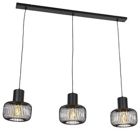 Candeeiro suspenso design preto 3-luzes - BAYA Design