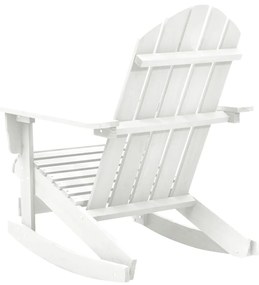 Cadeira de baloiço para jardim madeira branco