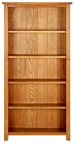Estante com 5 prateleiras 70x22x140 cm madeira carvalho maciça