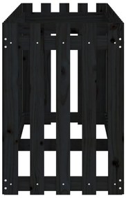 Canteiro elevado c/ design cerca 200x50x70cm pinho maciço preto