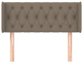 Cabeceira cama abas tecido 103x16x78/88 cm cinzento-acastanhado
