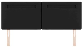 Cabeceira vidaXL Design Simples Preto 140 cm em Couro Sintético