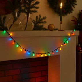 Cordão de luzes de Natal verde com 200 LEDs multicoloridos 5m IP44 - Dasher