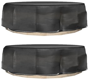 Capas p/ espreguiçadeira ilha 2 pcs 8 ilhós Ø188x50 cm redondo