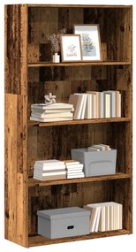 vidaXL Estante 80x30x152 cm derivados de madeira madeira velha