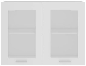 Armário de parede c/ vidro “Lyon” 80x31x60 cm branco
