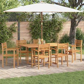 vidaXL Conjunto de Jantar para Jardim 7 pcs Castanho