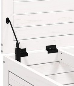 Apoio pés para jardim 62x63,5x32 cm pinho maciço branco