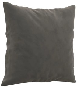 Almofadas decorativas 2 pcs 40x40 cm veludo cinzento-escuro