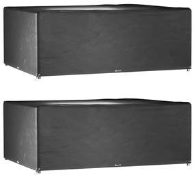 Capas móveis de jardim 2 pcs 16 ilhós 300x250x90 cm retangular