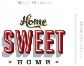 Home Sweet Home vinil autocolante (Tamanho: 150 x 117 cm)