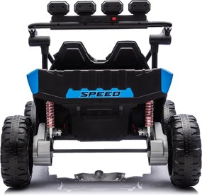 Buggy elétrico para Crianças 24V, 4x200W, 2 lugares TURBO 23, Rodas Espuma EVA, Assento Couro ecológico Azul