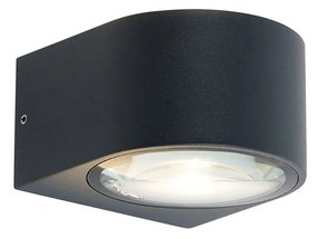 Candeeiro de Parede Exterior Moderno Preto c/ LED 2 Luzes IP54 - Carla