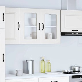 Armário de parede de cozinha porta vidro Kalmar branca