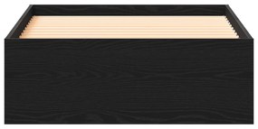 Cama Preto Carvalho 100x200 cm Madeira de engenharia