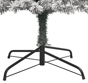 Árvore de Natal fina c/ suporte e flocos de neve 300 cm PVC