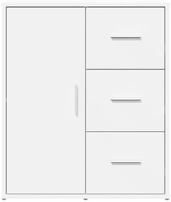 Aparadores 2 pcs 60x31x70 cm derivados de madeira branco