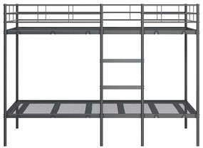 Beliche sem colchão 90x190 cm aço preto