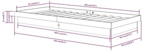 Estrutura cama pequena solteiro 75x190 cm madeira maciça