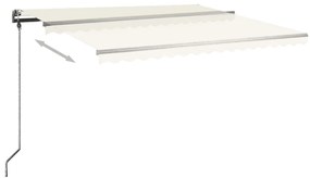 Toldo retrátil manual independente 450x300 cm cor creme