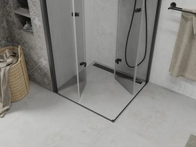 Mexen Lima Duo cabine de duche dobrável 90 x 90 cm, transparente, preta - 856-090-090-70-00-02