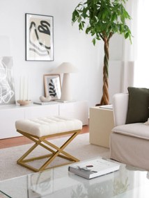Pouffe Altin – Cream – 50 cm x 42 cm x 40 cm
